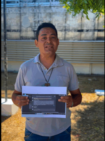  Vereador vai a delegacia para denunciar uma pessoa por comentário ofensivo e difamatório.